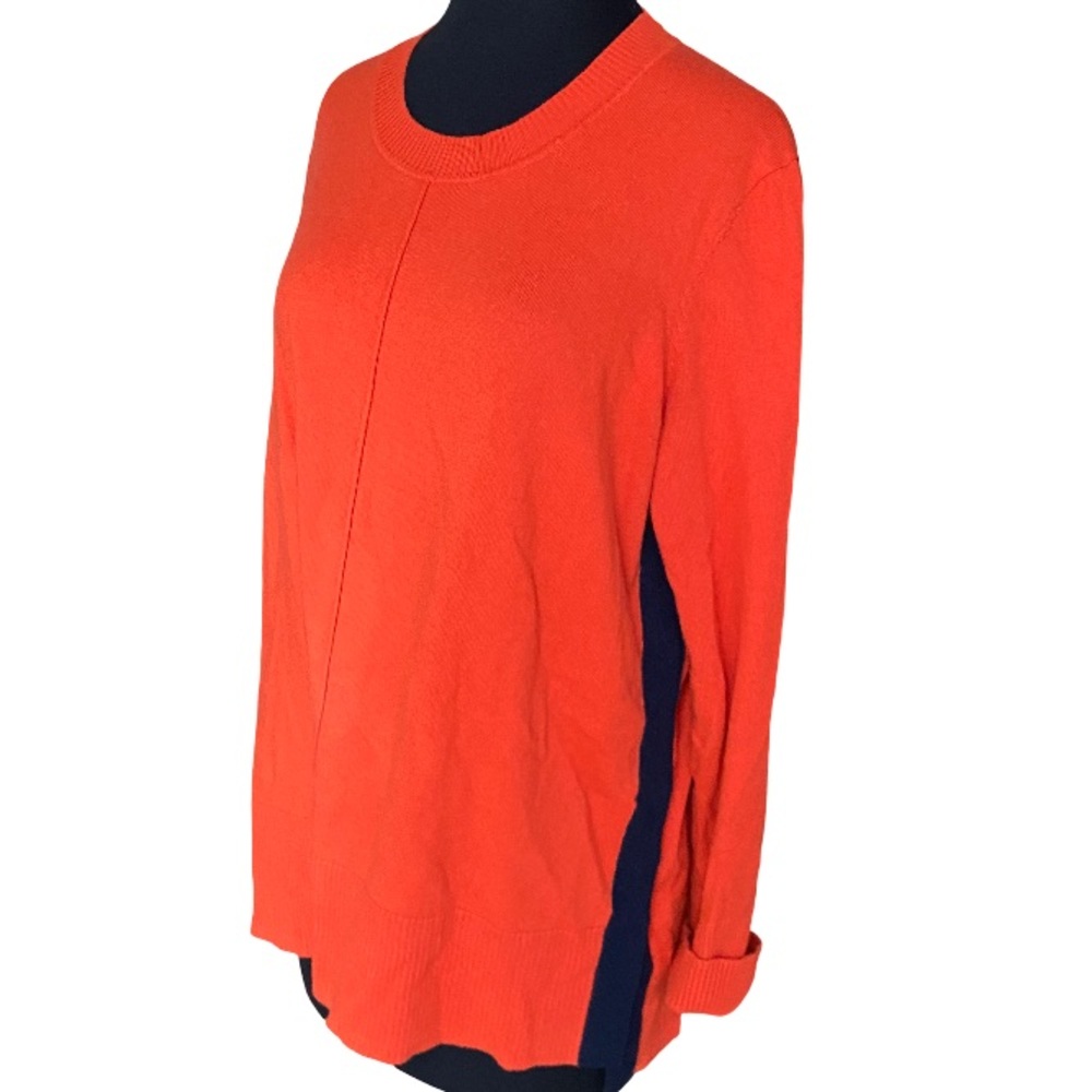 Boden orange wool cotton lightweight pullover crewneck Logan sweater size large
